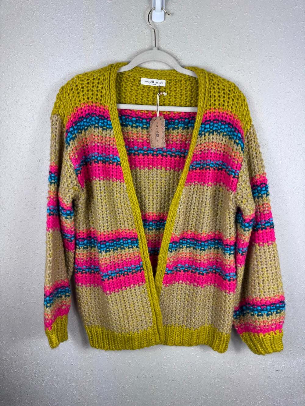 NWT Natural Life open-front chunky knit cardigan Women’s Size S/M